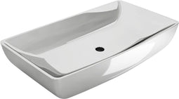 vidaXL - Wastafel - 71x38x13,5 - cm - keramiek - zilverkleurig
