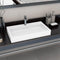 vidaXL - Wastafel - 80x46x11 - cm - mineraal - gegoten/marmer - gegoten - wit