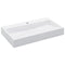 vidaXL - Wastafel - 80x46x11 - cm - mineraal - gegoten/marmer - gegoten - wit