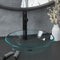 vidaXL - Wastafel - met - kraan - en - pop-up - afvoer - gehard - glas - transparant