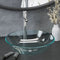 vidaXL - Wastafel - met - kraan - en - pop-up - afvoer - gehard - glas - transparant