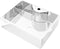 vidaXL - Wastafel - met - kraangat - 48x37x13,5 - cm - keramiek - zilverkleurig