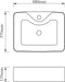 vidaXL - Wastafel - met - kraangat - 48x37x13,5 - cm - keramiek - zilverkleurig