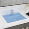vidaXL - Wastafel - met - kraangat - 60x46 - cm - keramiek - mat - lichtblauw