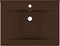 vidaXL - Wastafel - met - kraangat - 60x46 - cm - keramiek - mat - donkerbruin