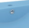 vidaXL - Wastafel - met - kraangat - 60x46 - cm - keramiek - mat - lichtblauw