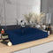 vidaXL - Wastafel - met - kraangat - 60x46 - cm - keramiek - mat - donkerblauw