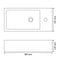 vidaXL - Wastafel - met - kraangat - rechthoekig - wit - 46x25,5x12 - cm - keramiek