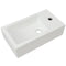 vidaXL - Wastafel - met - kraangat - rechthoekig - wit - 46x25,5x12 - cm - keramiek