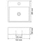 vidaXL - Wastafel - met - kraangat - wit - 51,5x38,5x15 - cm - keramiek