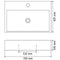 vidaXL - Wastafel - met - kraangat - wit - 76x42,5x14,5 - cm - kermiek
