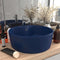 vidaXL - Wastafel - met - overloop - 36x13 - cm - keramiek - mat - donkerblauw