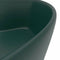 vidaXL - Wastafel - met - overloop - 36x13 - cm - keramiek - mat - donkergroen
