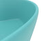 vidaXL - Wastafel - met - overloop - 36x13 - cm - keramiek - mat - lichtgroen