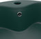 vidaXL - Wastafel - met - overloop - 36x13 - cm - keramiek - mat - donkergroen