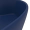vidaXL - Wastafel - met - overloop - 36x13 - cm - keramiek - mat - donkerblauw