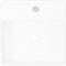 vidaXL - Wastafel - met - overloop - 41x41x15 - cm - keramiek - zilverkleurig