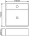 vidaXL - Wastafel - met - overloop - 41x41x15 - cm - keramiek - zilverkleurig