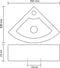 vidaXL - Wastafel - met - overloop - 45x32x12,5 - cm - wit