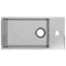 vidaXL - Wastafel - met - overloop - 49x25x15 - cm - keramiek - zilverkleurig