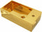vidaXL - Wastafel - met - overloop - 49x25x15 - cm - keramiek - goudkleurig