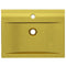 vidaXL - Wastafel - met - overloop - 60x46x16 - cm - keramiek - goudkleurig