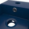 vidaXL - Wastafel - met - overloop - keramiek - donkerblauw