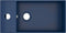 vidaXL - Wastafel - met - overloop - keramiek - donkerblauw