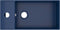 vidaXL - Wastafel - met - overloop - keramiek - donkerblauw