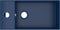 vidaXL - Wastafel - met - overloop - keramiek - donkerblauw