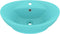 vidaXL - Wastafel - met - overloop - ovaal - 58,5x39 - cm - keramiek - mat - lichtgroen