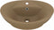 vidaXL - Wastafel - met - overloop - ovaal - 58,5x39 - cm - keramiek - matcrème