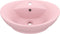 vidaXL - Wastafel - met - overloop - ovaal - 58,5x39 - cm - keramiek - matroze