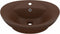 vidaXL - Wastafel - met - overloop - ovaal - 58,5x39 - cm - keramiek - mat - donkerbruin
