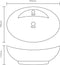 vidaXL - Wastafel - met - overloop - ovaal - 58,5x39 - cm - keramiek - mat - donkergrijs