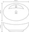vidaXL - Wastafel - met - overloop - ovaal - 58,5x39 - cm - keramiek - matwit