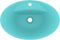vidaXL - Wastafel - met - overloop - ovaal - 58,5x39 - cm - keramiek - mat - lichtgroen
