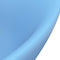 vidaXL - Wastafel - met - overloop - ovaal - 58,5x39 - cm - keramiek - mat - lichtblauw