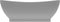 vidaXL - Wastafel - met - overloop - ovaal - 58,5x39 - cm - keramiek - mat - lichtgrijs