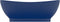 vidaXL - Wastafel - met - overloop - ovaal - 58,5x39 - cm - keramiek - mat - donkerblauw