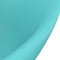 vidaXL - Wastafel - met - overloop - ovaal - 58,5x39 - cm - keramiek - mat - lichtgroen