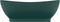 vidaXL - Wastafel - met - overloop - ovaal - 58,5x39 - cm - keramiek - mat - donkergroen