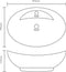 vidaXL - Wastafel - met - overloop - ovaal - 58,5x39 - cm - keramiek - mat - donkerbruin