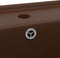 vidaXL - Wastafel - met - overloop - vierkant - 41x41cm - keramiek - mat - donkerbruin