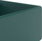 vidaXL - Wastafel - met - overloop - vierkant - 41x41cm - keramiek - mat - donkergroen