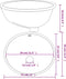 vidaXL - Wastafel - ovaal - 33x29x16,5 - cm - keramiek - wit