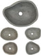 vidaXL - Wastafel - ovaal - (37-46)x(29-36) - cm - riviersteen