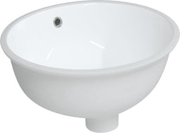 vidaXL - Wastafel - ovaal - 38,5x33,5x19 - cm - keramiek - wit