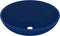 vidaXL - Wastafel - ovaal - 40x33 - cm - keramiek - mat - donkerblauw