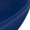 vidaXL - Wastafel - ovaal - 40x33 - cm - keramiek - mat - donkerblauw